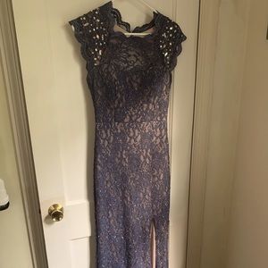 Navy full length evening gown